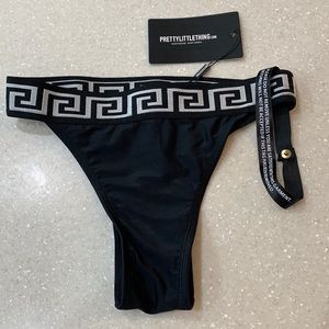 NWT - Pretty Little Thing High Waisted Bikini Bottom - Size 4